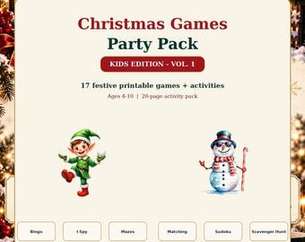 Kids Christmas Games — 17 Activities, Ages 4–10