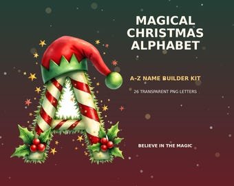 Christmas Alphabet A–Z — 26 Letters & 6 Bonus Words