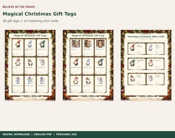 Magical Christmas Gift Tags & Mini Cards