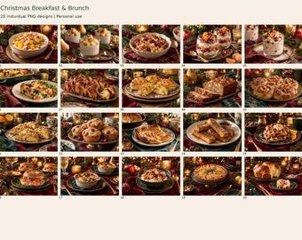 Christmas Breakfast & Brunch — 20 PNG Art Images