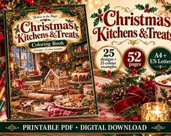 Christmas Kitchens & Treats Coloring Book