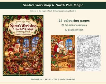 Santa’s Workshop Christmas Coloring Book