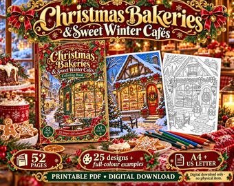 Christmas Bakery Coloring Book