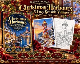 Christmas Seaside Coloring Book