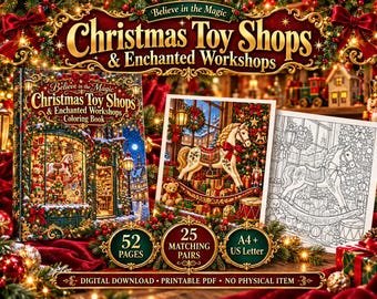 Christmas Toy Shop Coloring Book
