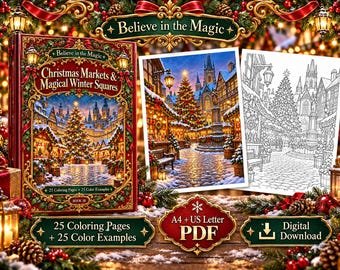 Christmas Market Coloring Book