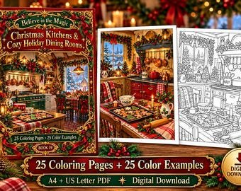 Christmas Kitchen Coloring Book