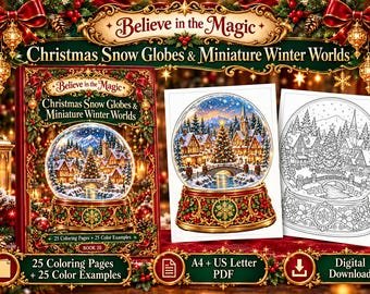 Christmas Snow Globe Coloring Book